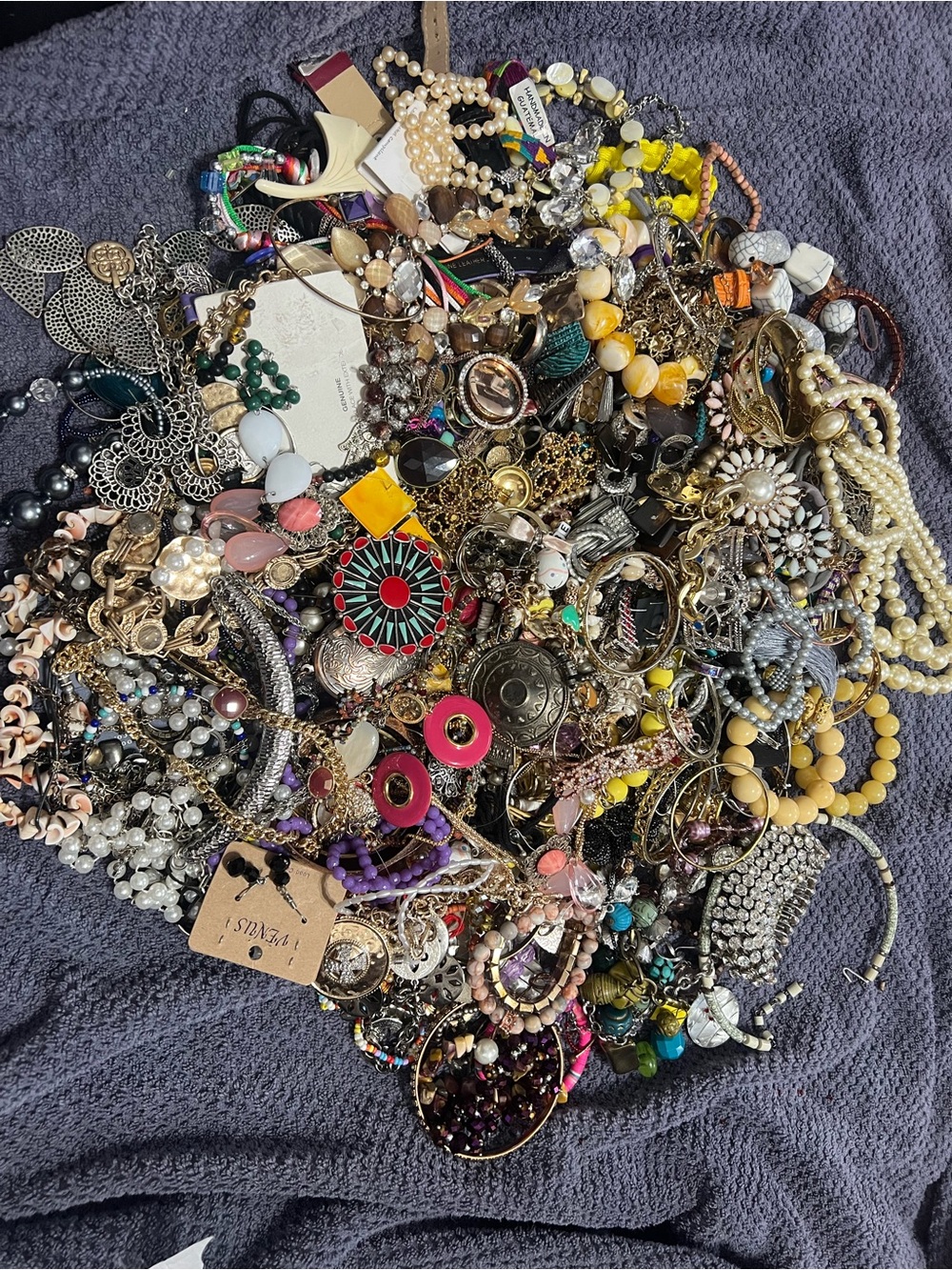12 Lbs  Vintage To Modern Many WEAR CRAFT REPAIR TANGLED Junk Drawer Jewelry Lot
